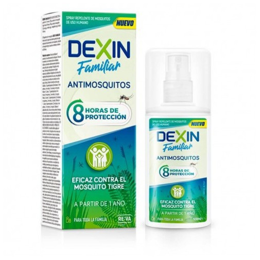 Dexin Familiar Antimosquitos Spray Repelente De Insectos De Uso Humano 1 Envase 100 Ml
