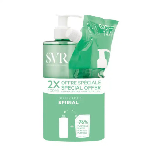 Svr Spirial Deo-Douche Gel Limpiador Desodorante Svr 400 Ml+ Recarga 400Ml