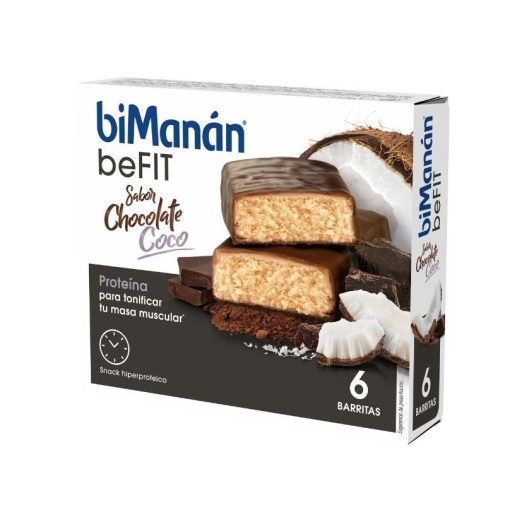 Bimanan Be Fit Barritas Chocolate Coco 6 Uds