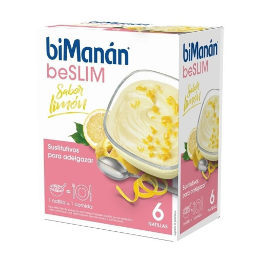 Bimanan Beslim Natillas Sabor Limón 6 Unidades