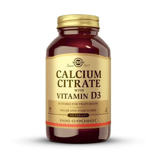 Solgar Citrato De Calcio Con Vitamina D3 240 Comprimidos