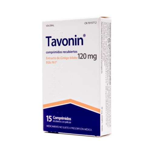 Tavonin 120 Mg 15 Comprimidos Recubiertos