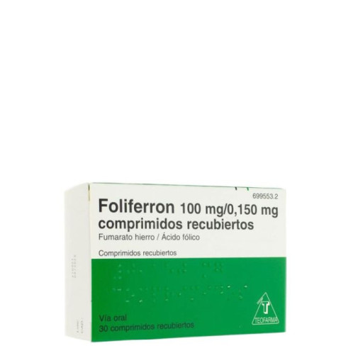 Foliferron 100 Mg/0,15 Mg 30 Comprimidos Recubiertos