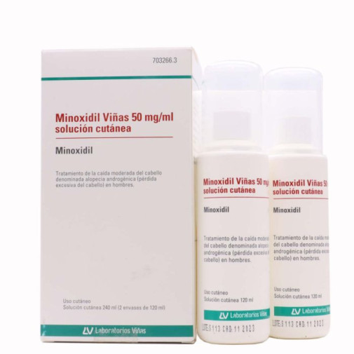 Minoxidil Viñas 50 Mg/ml Solucion Cutanea 2 Frascos 120 Ml