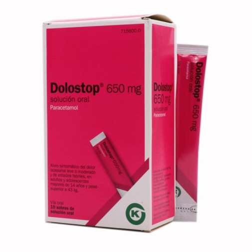 Dolostop 650 Mg 10 Sobres Solucion Oral 10 Ml