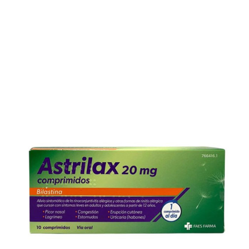 Astrilax 20 Mg 10 Comprimidos
