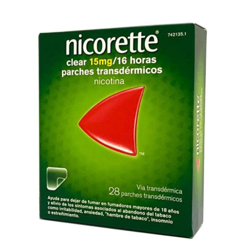 Nicorette Clear 15 Mg/16 H 28 Parches Transdermicos