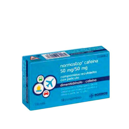 Normostop Cafeina 50 Mg/50 Mg 12 Comprimidos Recubiertos