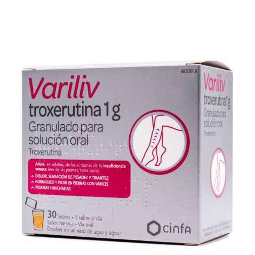 Variliv Troxerutina 1 G 30 Sobres Granulado Para Solucion Oral
