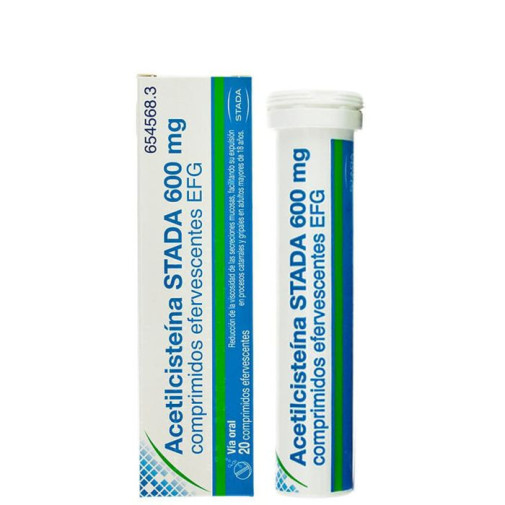 Acetilcisteina Stada Efg 600 Mg 20 Comprimidos Efervescentes (tubo)