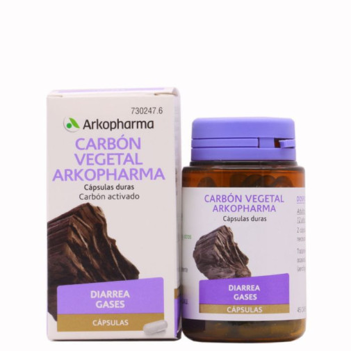 Carbon Vegetal Arkopharma 225 Mg 45 Capsulas
