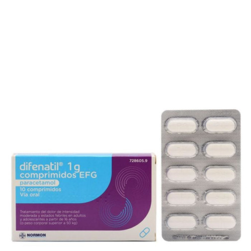 Difenatil 1 G 10 Comprimidos