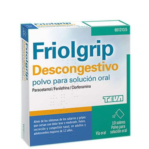 Friolgrip Descongestivo 10 Sobres Polvo Para Solucion Oral