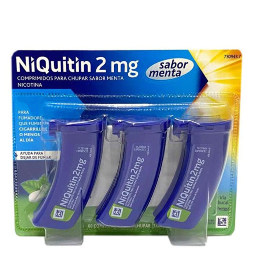 Niquitin 2 Mg 60 Comprimidos Para Chupar (sabor Menta)