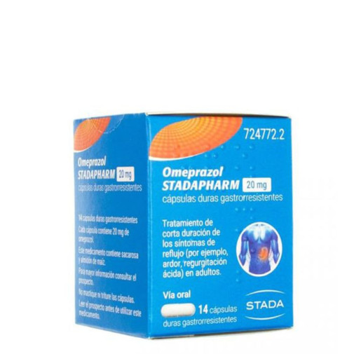Omeprazol Stadapharm 20 Mg 14 Capsulas Gastrorresistentes (frasco)