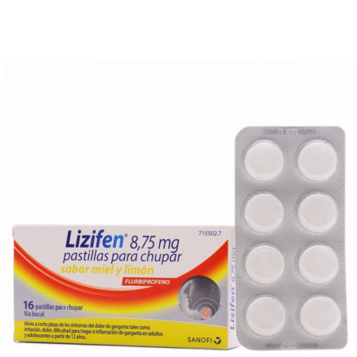 Lizifen 8,75 Mg 16 Pastillas Para Chupar (sabor Miel Y Limon)