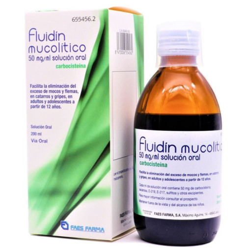 Fluidin Mucolitico 50 Mg/ml Solucion Oral 1 Frasco 200 Ml