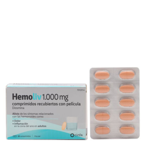 Hemoliv 1000 Mg 30 Comprimidos Recubiertos