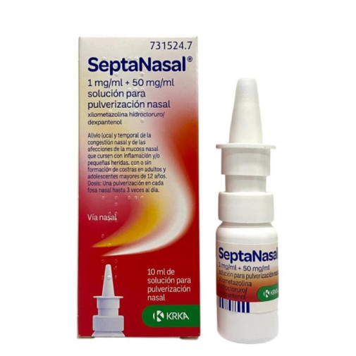 Septanasal 1 Mg/ml + 50 Mg/ml Solucion Para Pulverizacion Nasal 1 Frasco 10 Ml