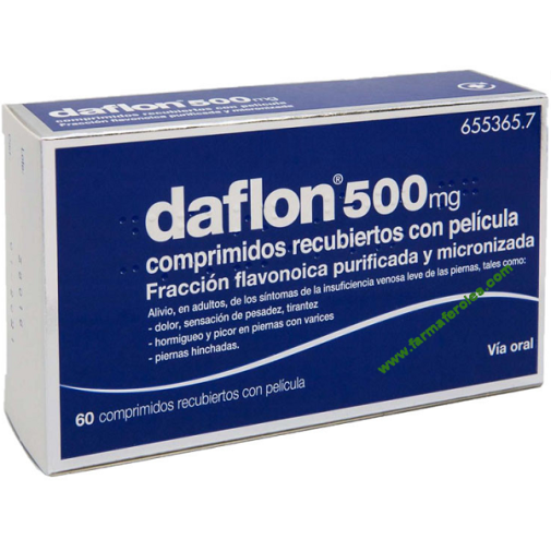 Daflon Ecofar 500 Mg 60 Comprimidos Recubiertos
