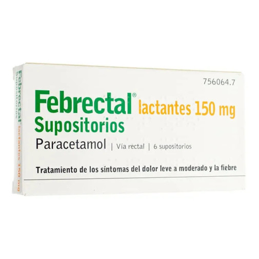 Febrectal Lactantes 150 Mg 6 Supositorios