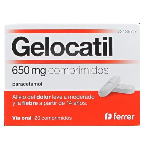 Gelocatil 650 Mg 20 Comprimidos