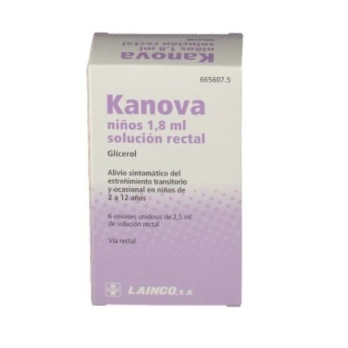 Kanova Niños 2,25 G Solucion Rectal 6 Enemas 2,5 Ml