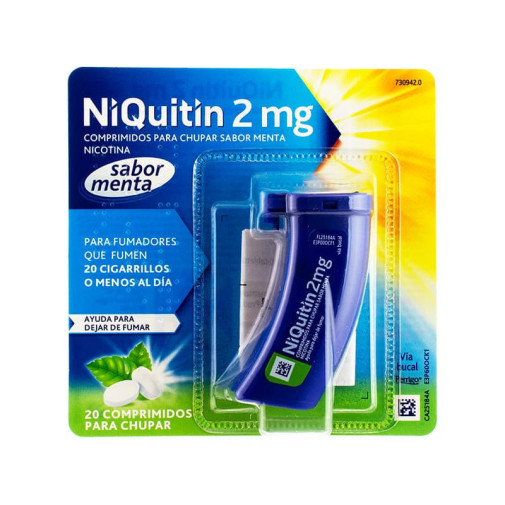 Niquitin 2 Mg 20 Comprimidos Para Chupar (Sabor Menta)
