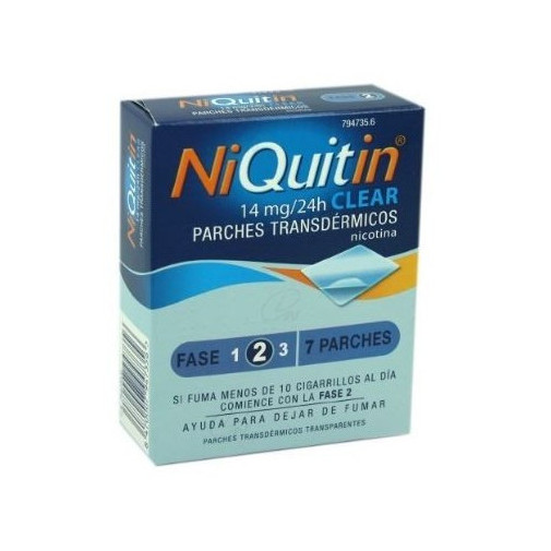 Niquitin Clear 14 Mg/24 H 7 Parches Transdermicos 78 Mg