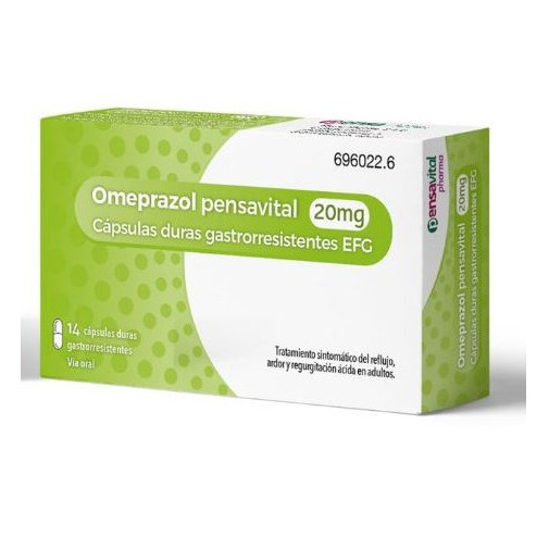 Omeprazol Pensavital Efg 20 Mg 14 Capsulas Gastrorresistentes