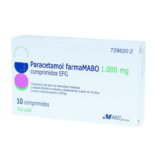 Paracetamol Farmamabo Efg 1000 Mg 10 Comprimidos