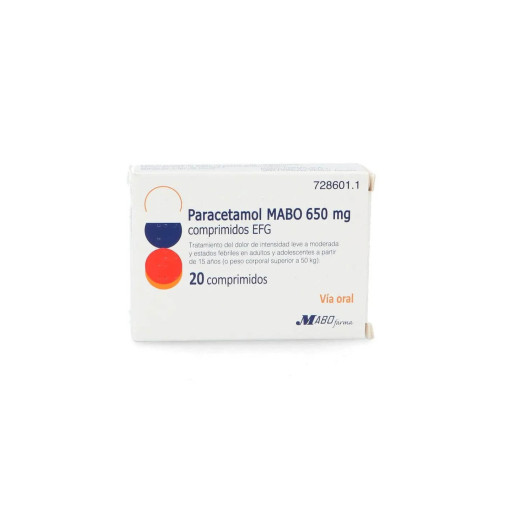 Paracetamol Mabo Efg 650 Mg 20 Comprimidos