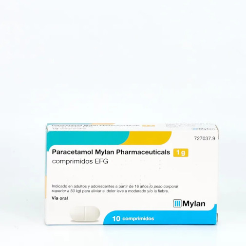 Paracetamol Mylan Pharmaceuticals 1 G 10 Comprimidos