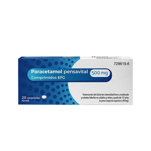 Paracetamol Pensavital Efg 500 Mg 20 Comprimidos
