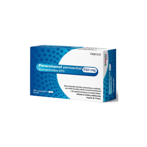 Paracetamol Pensavital Efg 650 Mg 20 Comprimidos