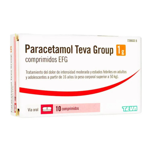 Paracetamol Teva Group 1 G 10 Comprimidos