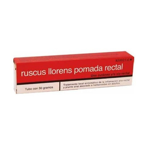 Ruscus Llorens Pomada Rectal 1 Tubo 30 G