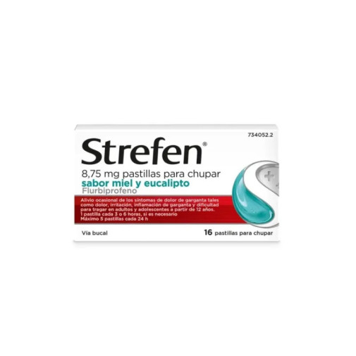 Strefen 8,75 Mg 16 Pastillas Para Chupar (Sabor Miel Y Eucalipto)