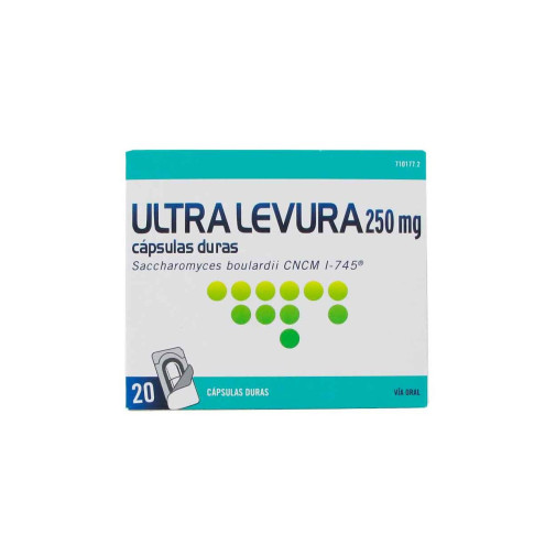 Ultra-Levura Difarmed 250 Mg 20 Capsulas (Frasco)