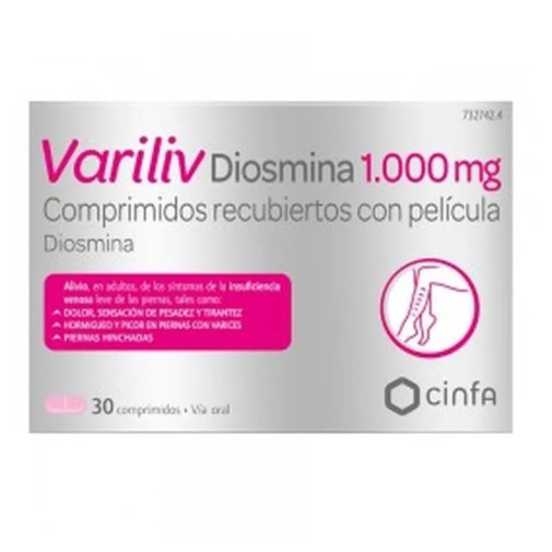 Variliv Diosmina Forte 1000 Mg 30 Comprimidos Recubiertos