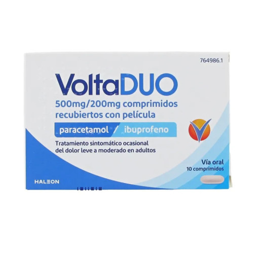 Voltaduo 500 Mg/200 Mg 10 Comprimidos Recubiertos