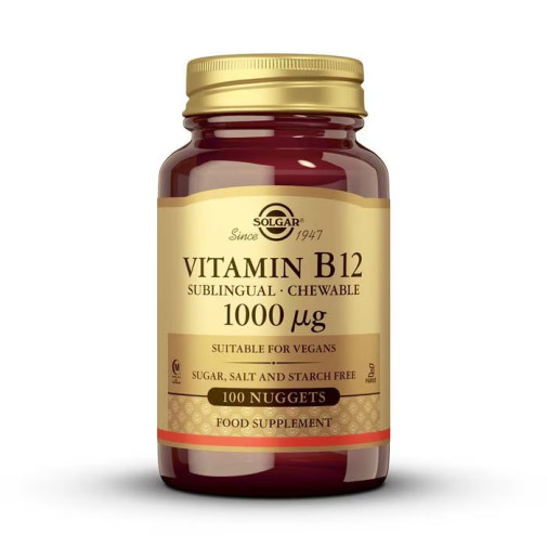 Solgar Vitamina B12 1000 Mcg 100 Comprimidos Masticables