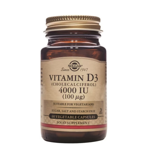 Solgar Vitamina D3 4000 Ui (100Mcg) 60 Cápsulas Vegetales