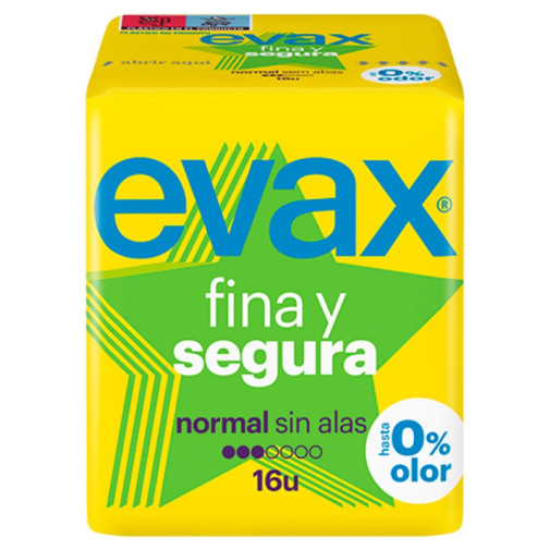 Compresas Evax Fina Y Segura Normal 16U