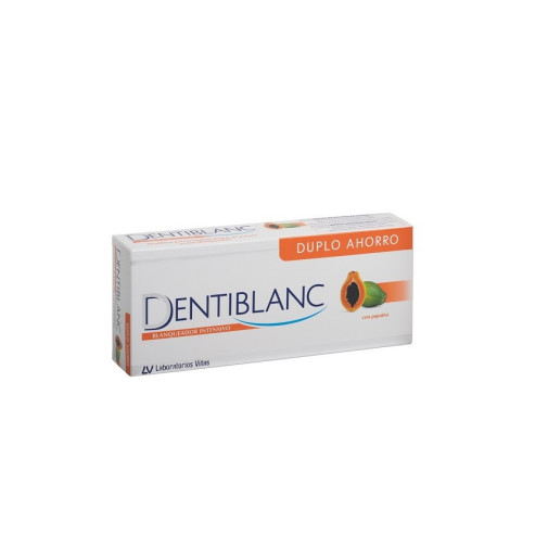 Dentiblanc Pasta Dental Blanqueador Intensivo Con Papaina Duplo 2X100Ml