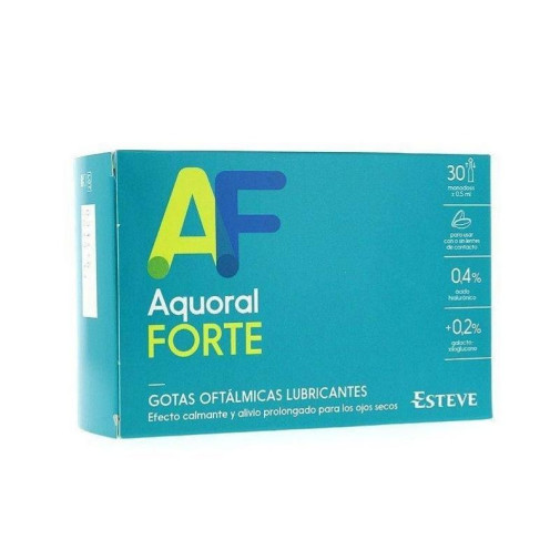 Aquoral Forte Gotas Oftálmicas Lubricantes Estériles 30x0,5 ml
