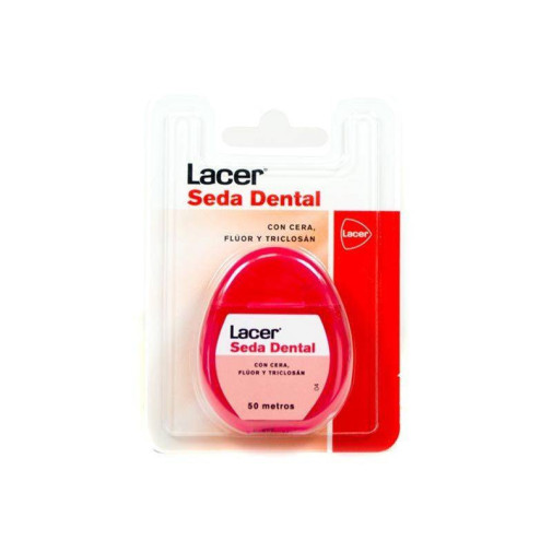 Lacer Seda Dental Cera Y Fluor 50 Metro