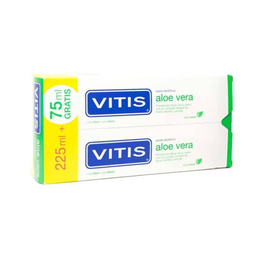 Vitis Duplo Pasta Dentífrica Aloe Vera Sabor Menta 2X150Ml