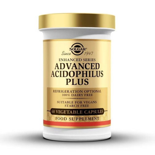 Solgar Acidophilus Advanced Plus 60 Cápsulas