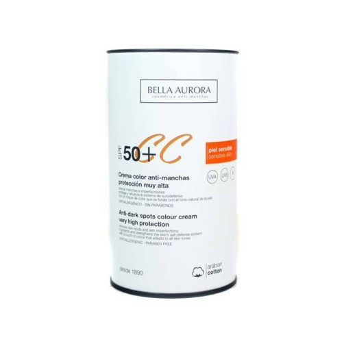 Bella Aurora Cc Crema Color Antimanchas Piel Sensible Spf50 30Ml
